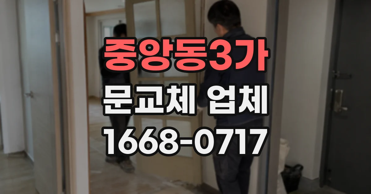 중앙동3가 문교체 업체