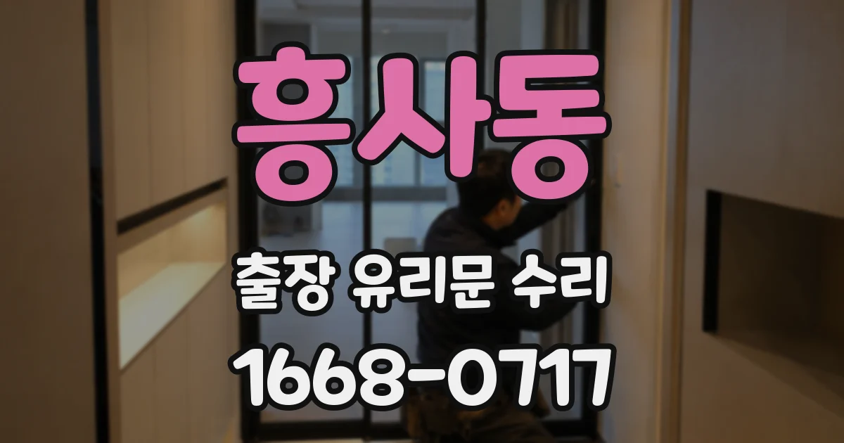 흥사동 출장 유리문 수리