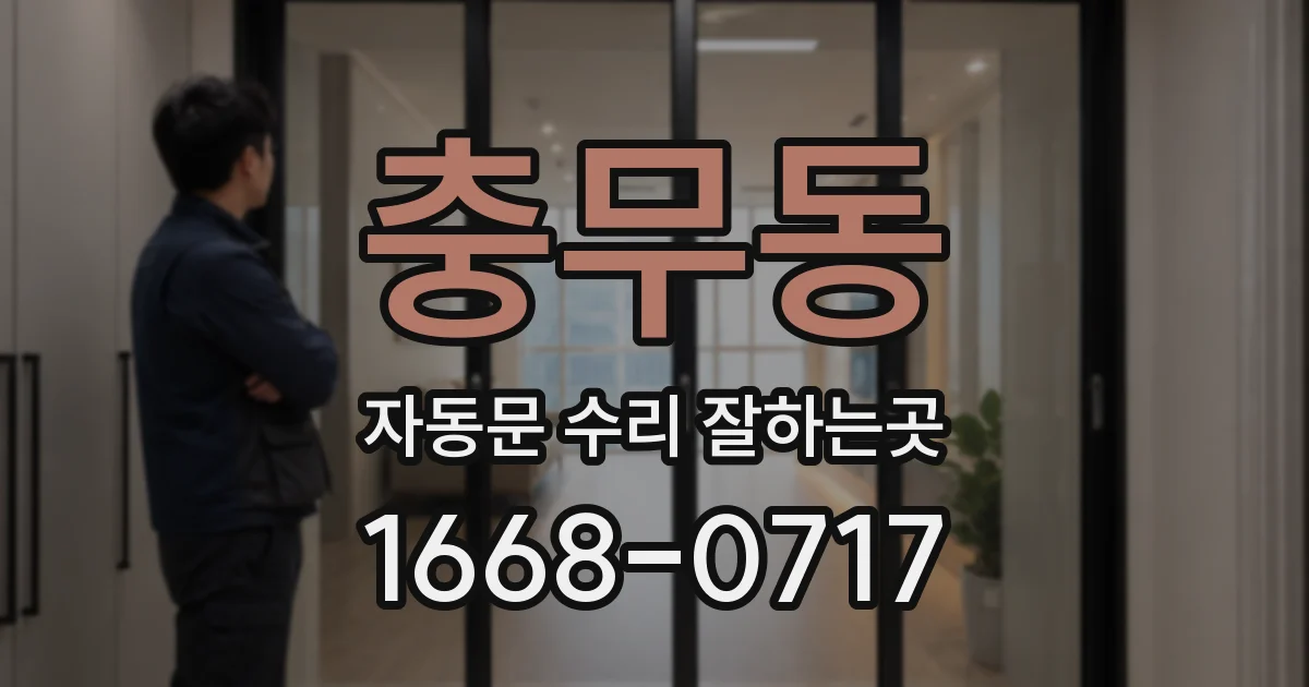충무동 자동문 수리 잘하는곳