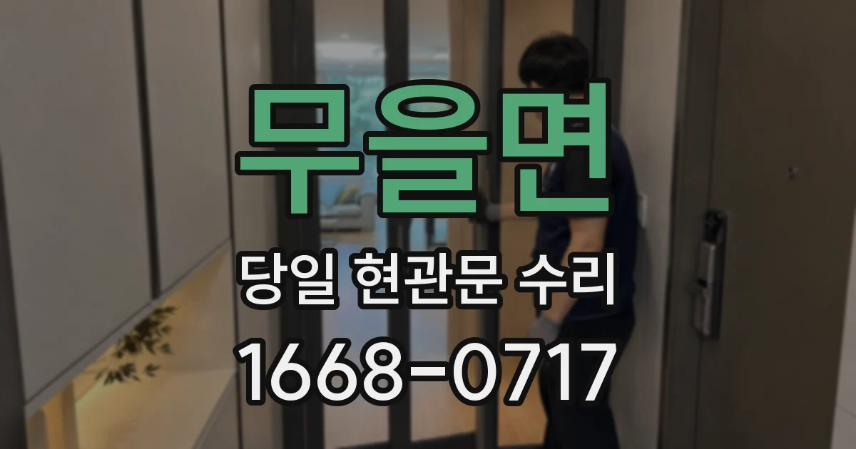 무을면 당일 현관문 수리