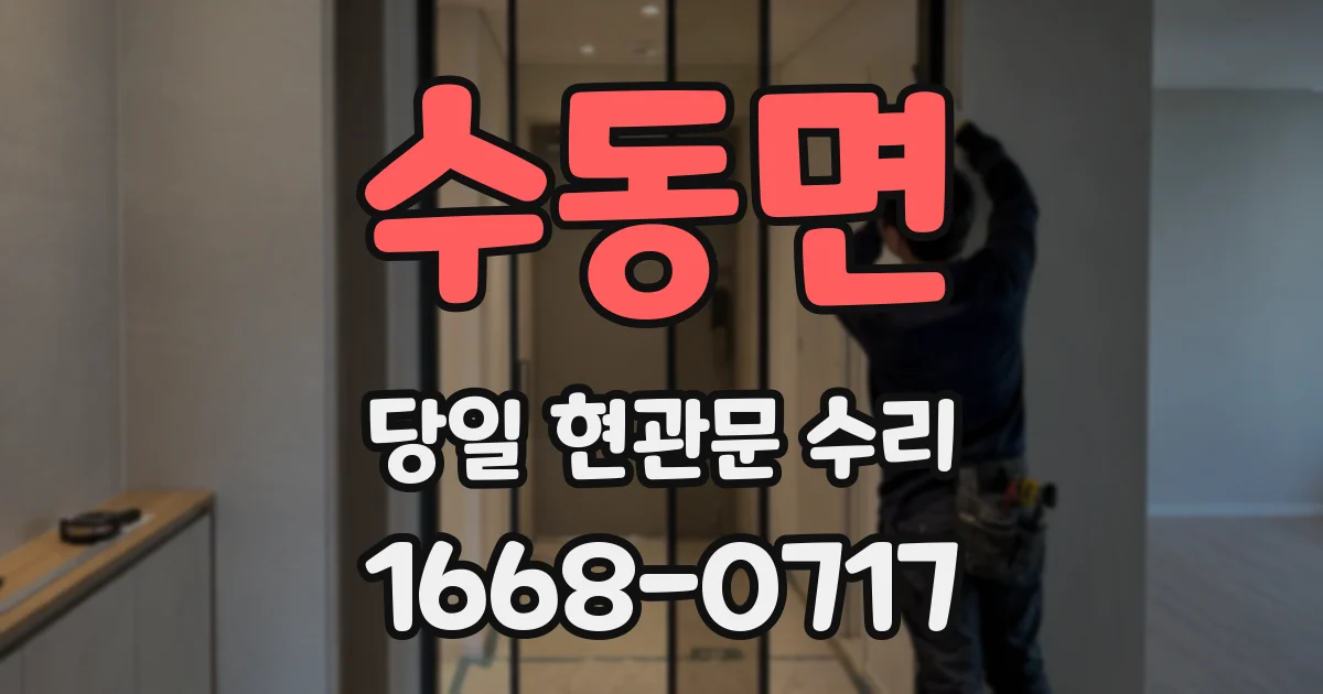 수동면 당일 현관문 수리