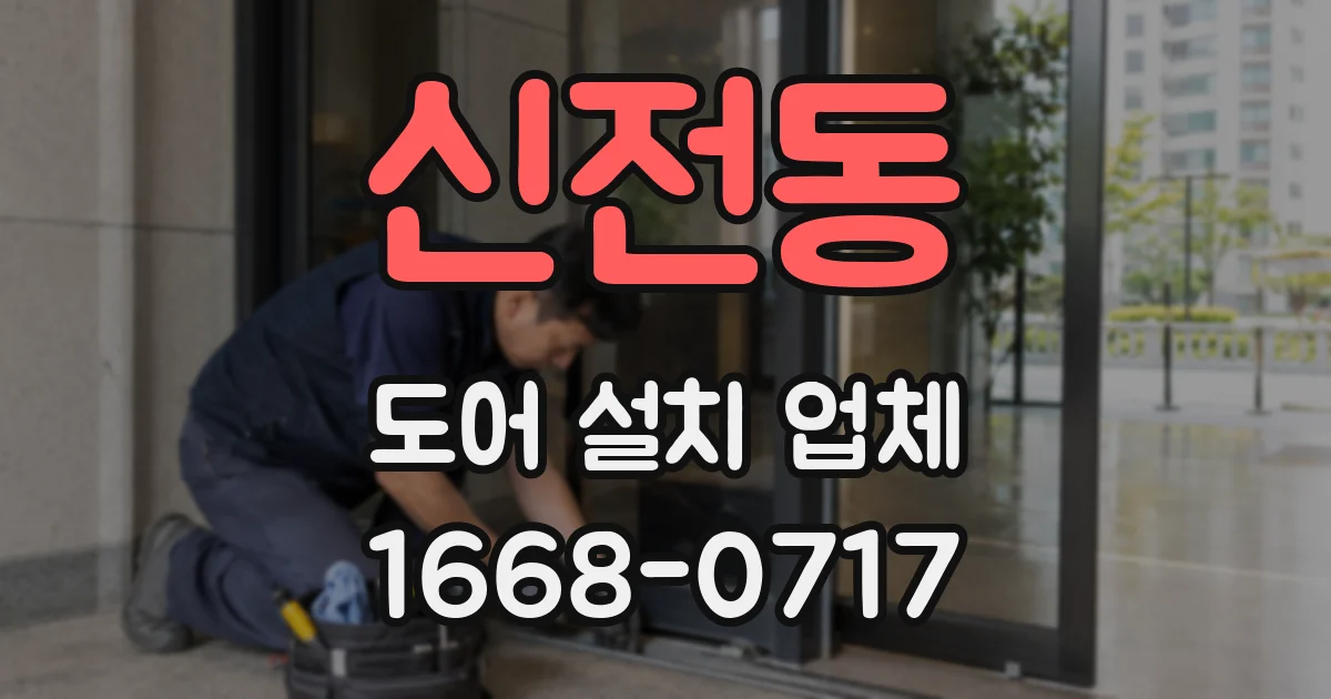 신전동 도어 설치 업체