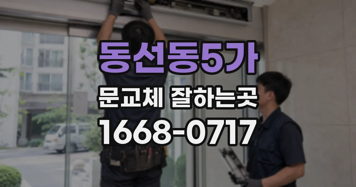 동선동5가 문교체 잘하는곳