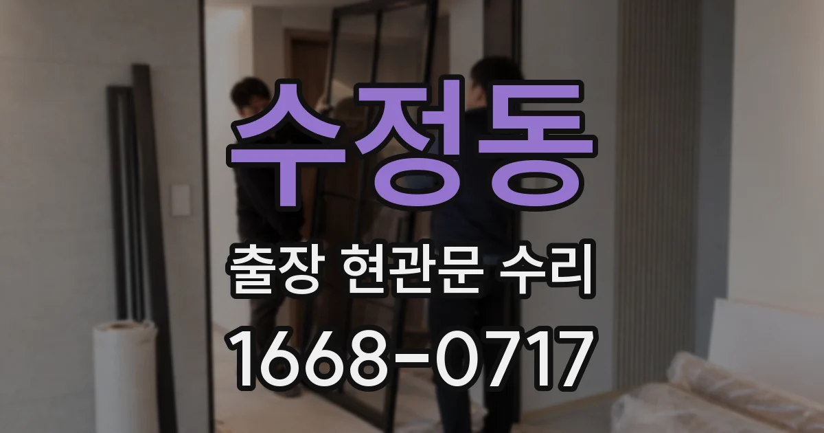 수정동 출장 현관문 수리