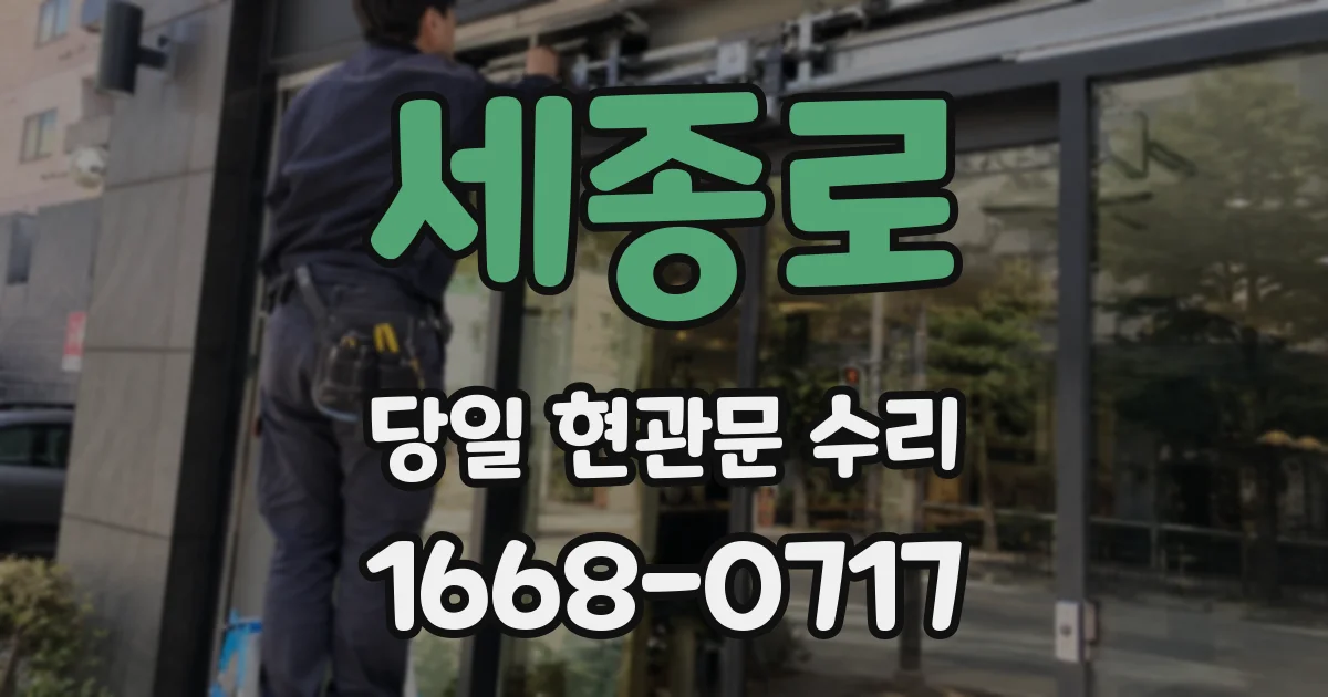 세종로 당일 현관문 수리