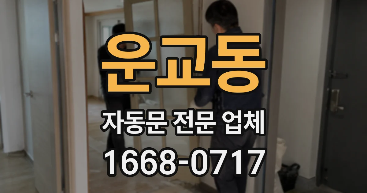 운교동 자동문 전문 업체