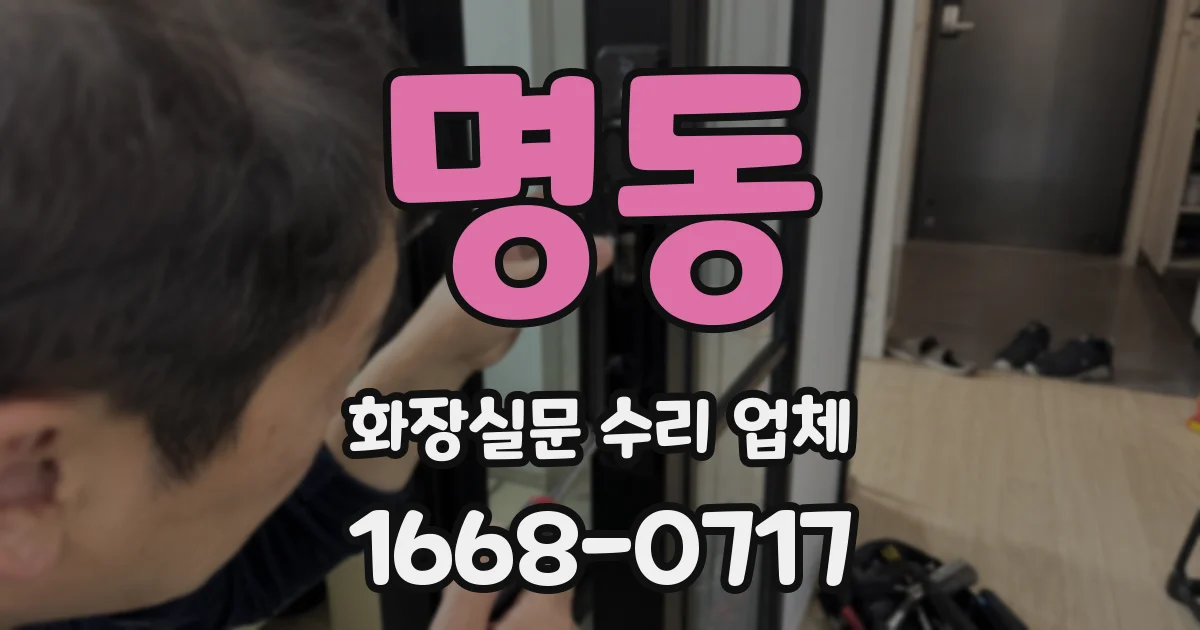 명동 화장실문 수리 업체
