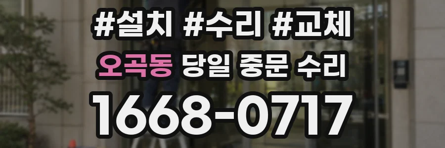 오곡동 당일 중문 수리