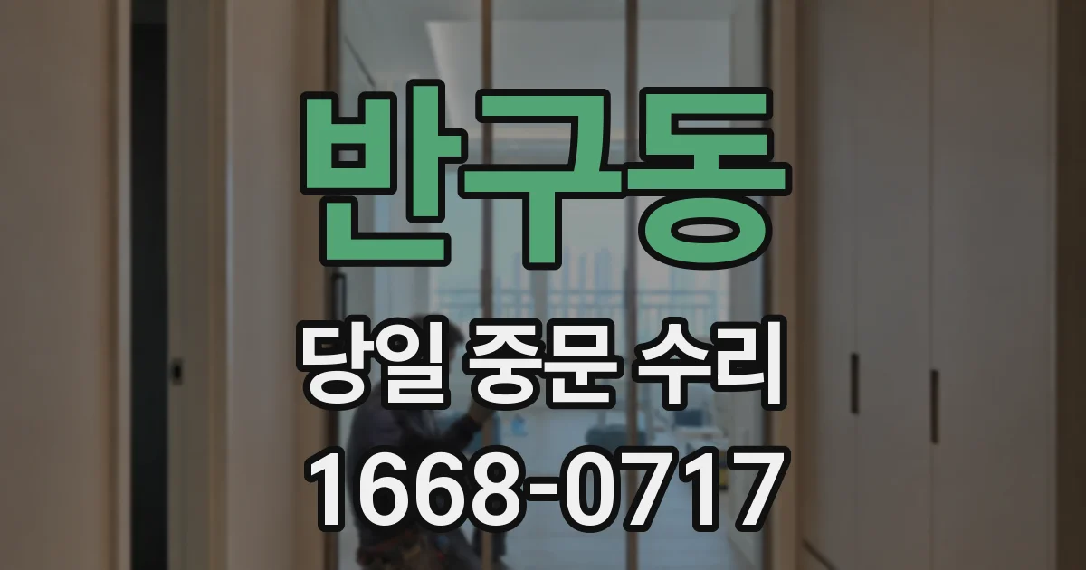 반구동 당일 중문 수리