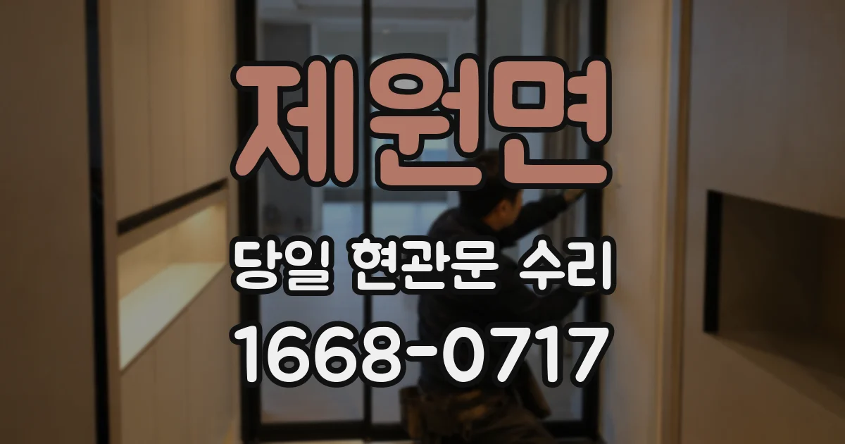 제원면 당일 현관문 수리