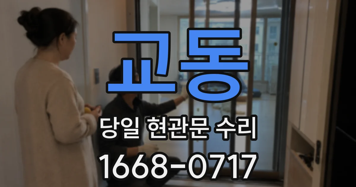 교동 당일 현관문 수리