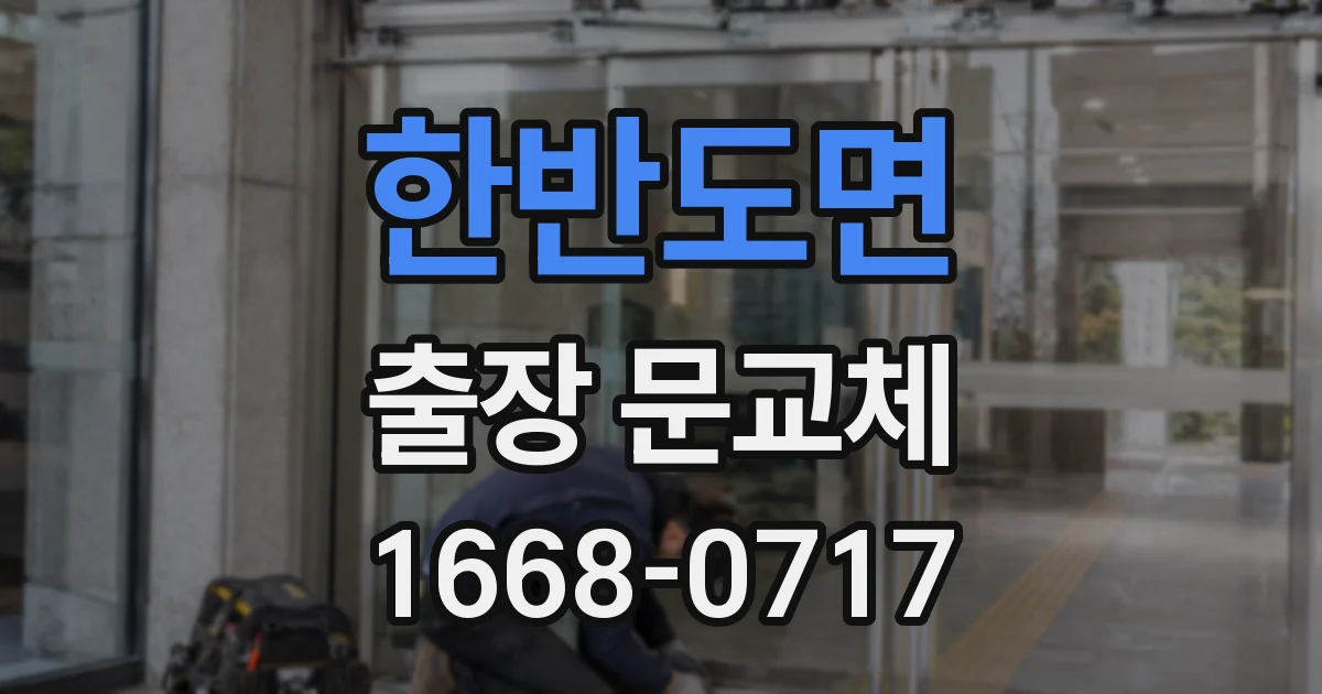 한반도면 출장 문교체