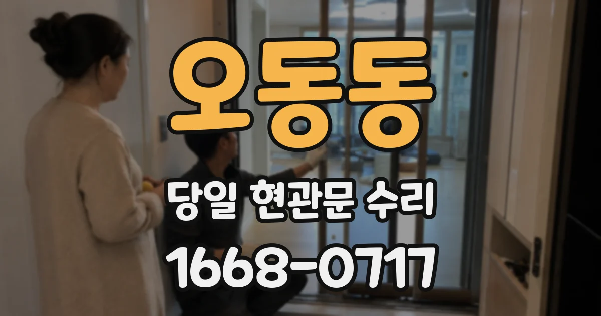 오동동 당일 현관문 수리