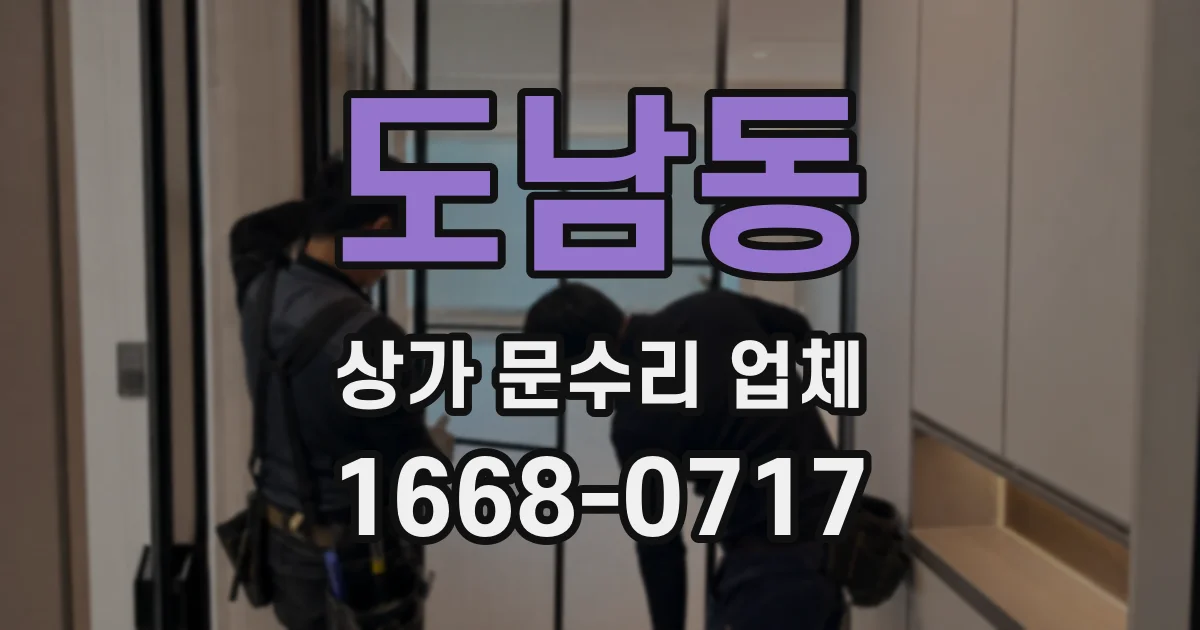 도남동 상가 문수리 업체