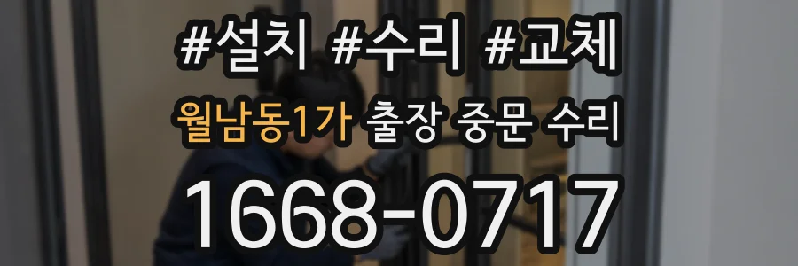 월남동1가 출장 중문 수리