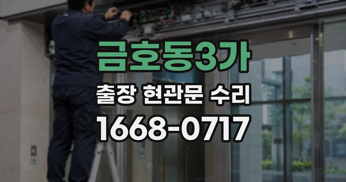 금호동3가 출장 현관문 수리