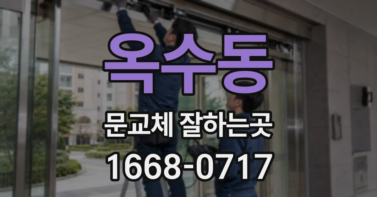 옥수동 문교체 잘하는곳