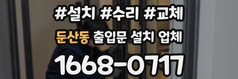 둔산동 출입문 설치 업체