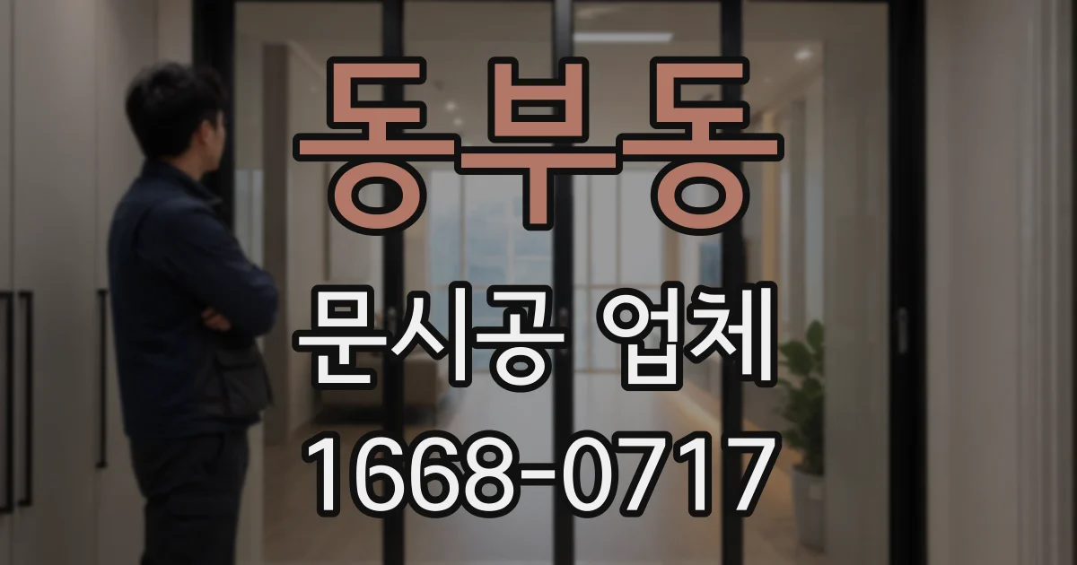 동부동 문시공 업체
