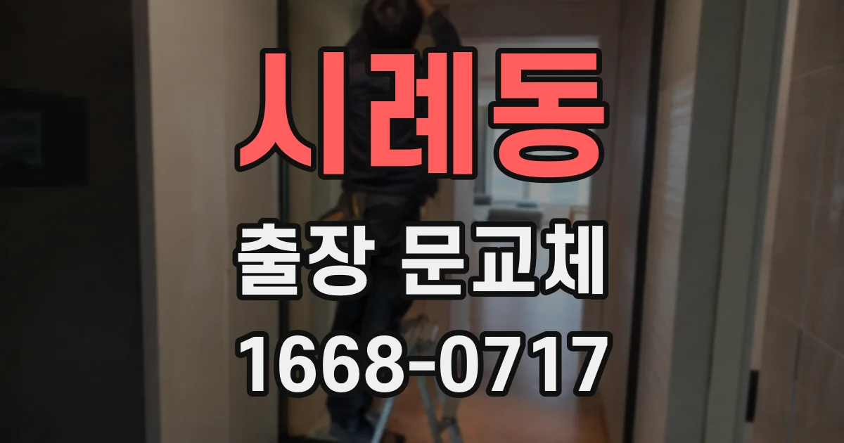 시례동 출장 문교체