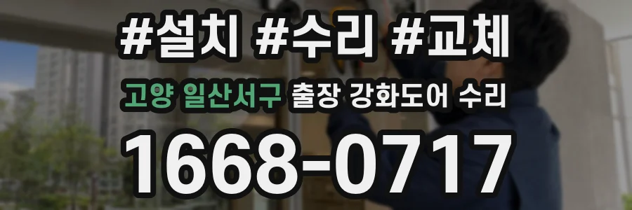 고양 일산서구 출장 강화도어 수리