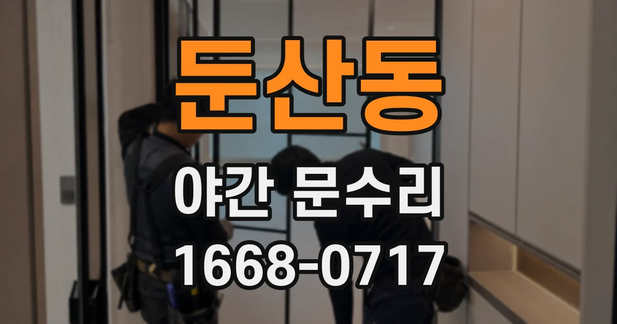 둔산동 야간 문수리