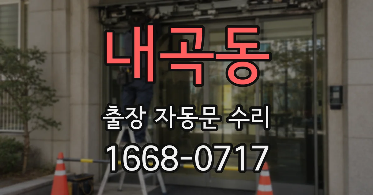 내곡동 출장 자동문 수리