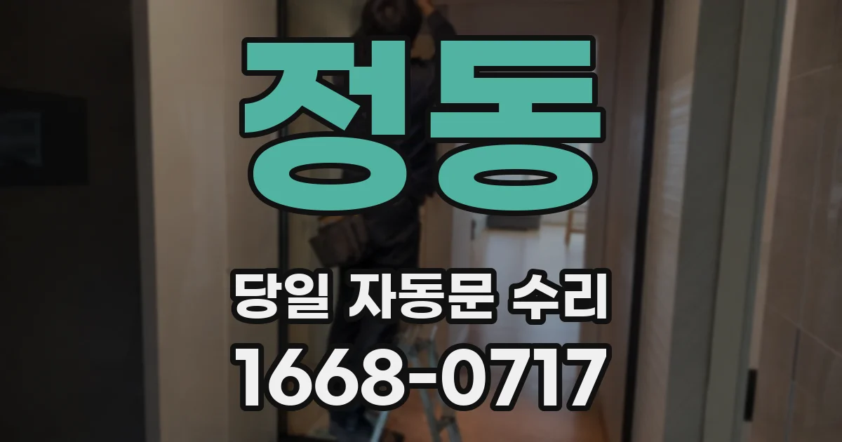 정동 당일 자동문 수리