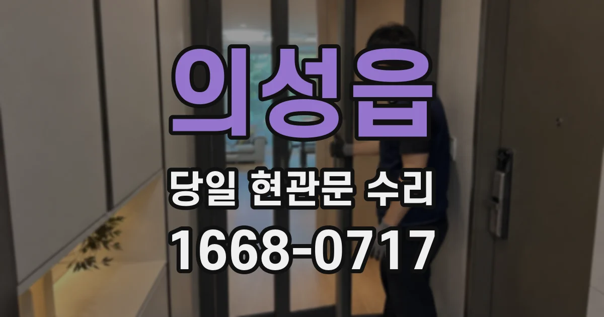 의성읍 당일 현관문 수리