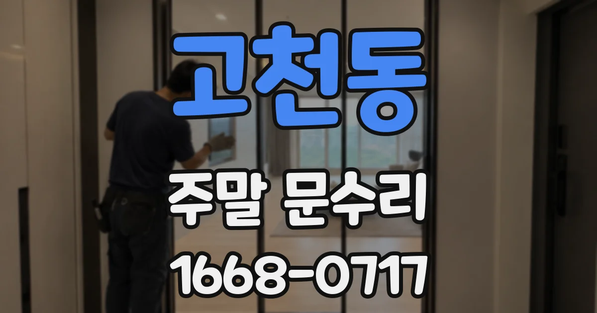 고천동 주말 문수리