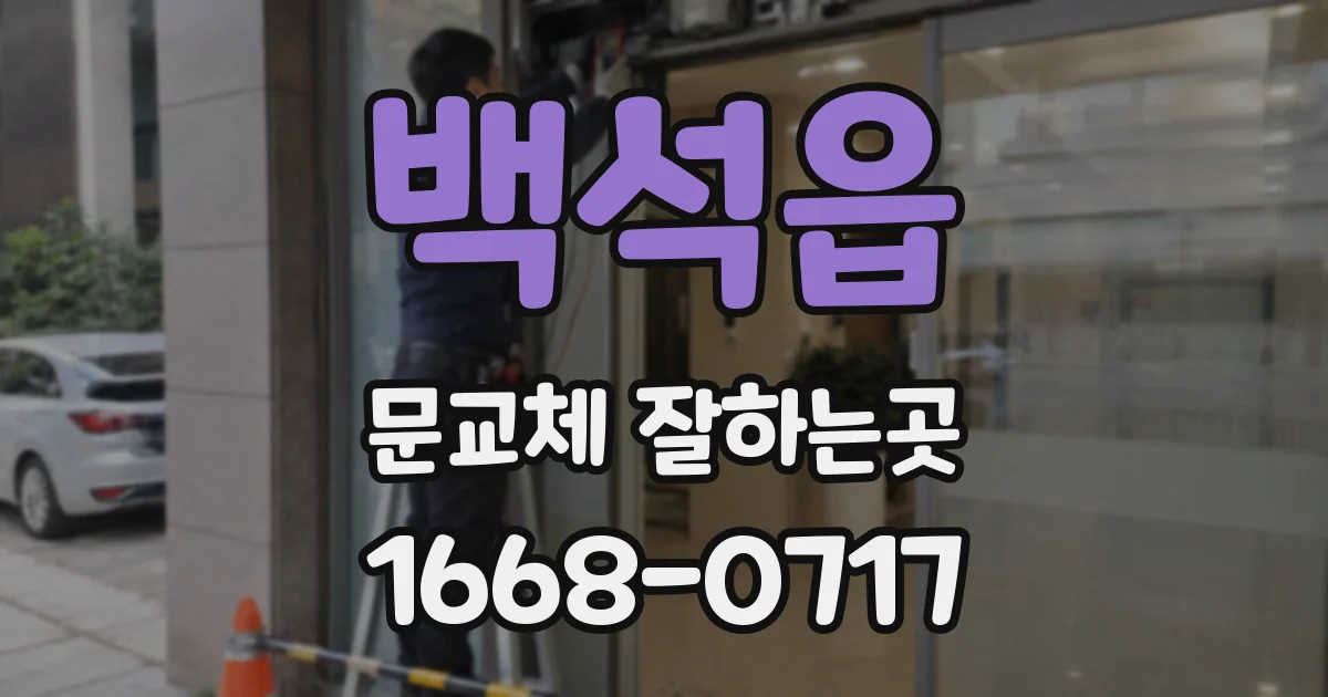 백석읍 문교체 잘하는곳