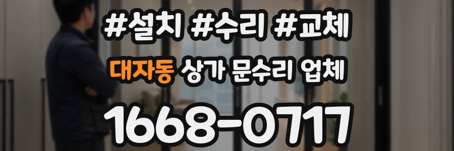 대자동 상가 문수리 업체