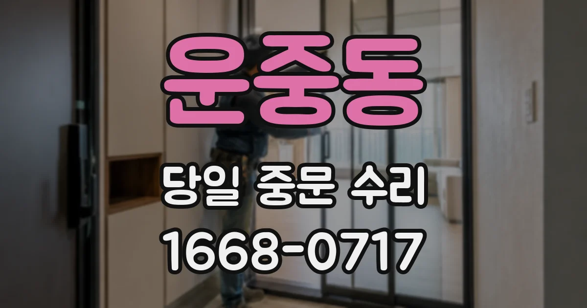 운중동 당일 중문 수리