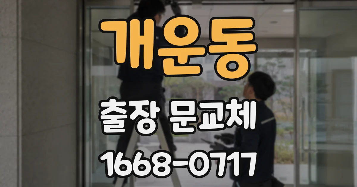 개운동 출장 문교체