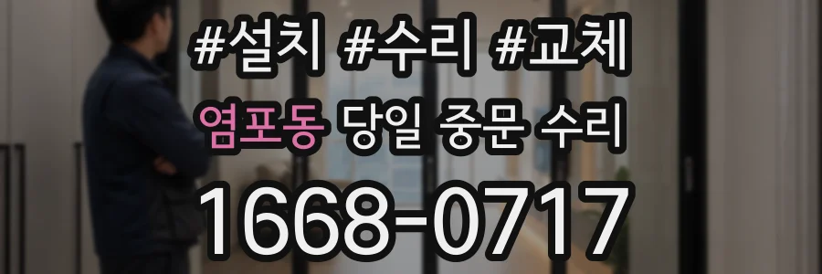 염포동 당일 중문 수리