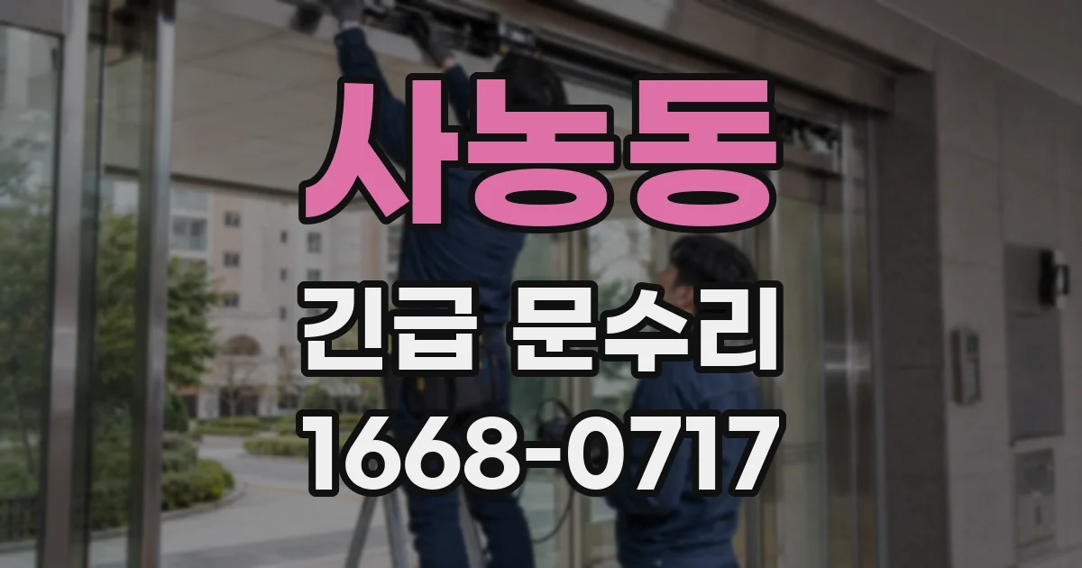 사농동 긴급 문수리
