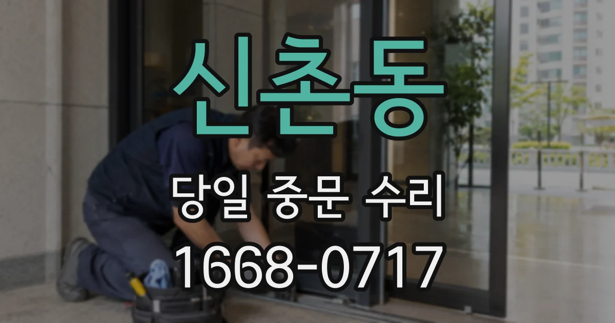 신촌동 당일 중문 수리