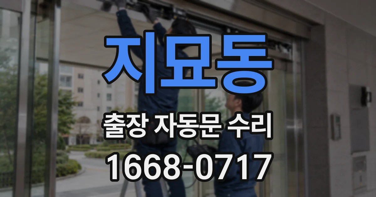 지묘동 출장 자동문 수리