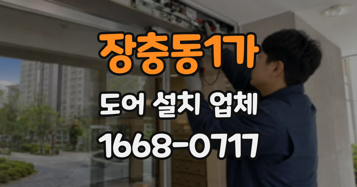 장충동1가 도어 설치 업체