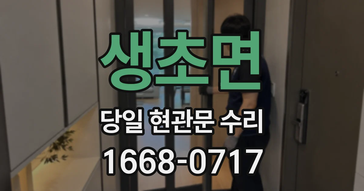 생초면 당일 현관문 수리