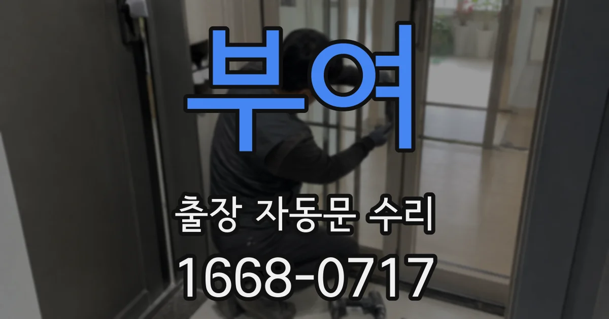 부여 출장 자동문 수리