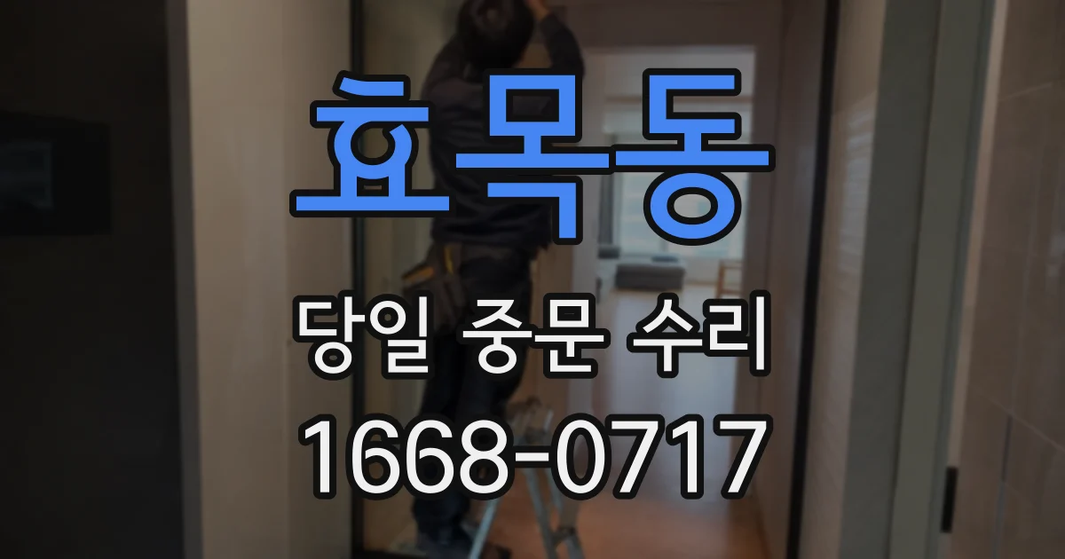 효목동 당일 중문 수리