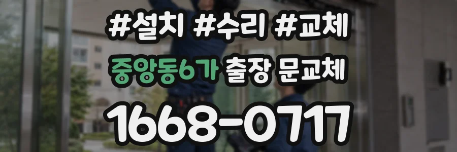 중앙동6가 출장 문교체