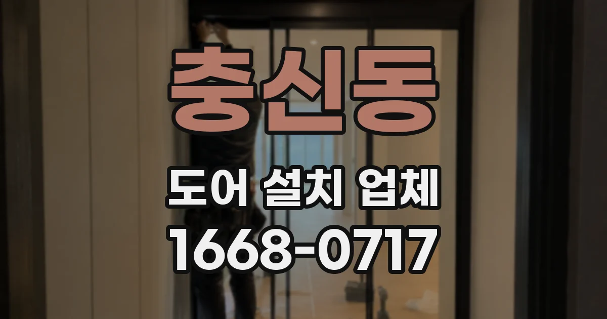 충신동 도어 설치 업체