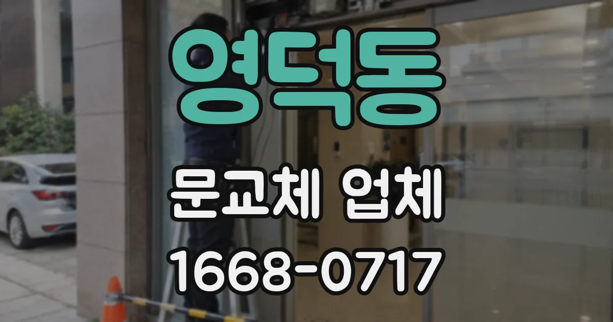 영덕동 문교체 업체