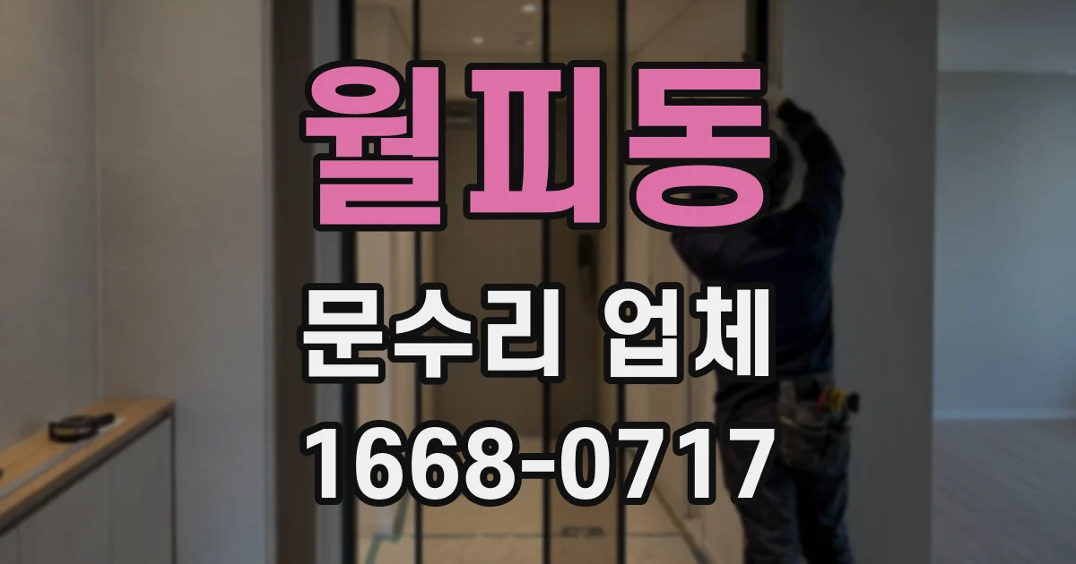 월피동 문수리 업체