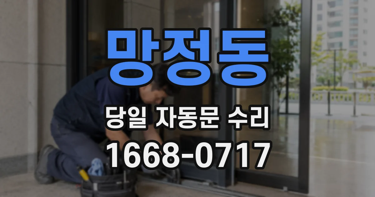 망정동 당일 자동문 수리