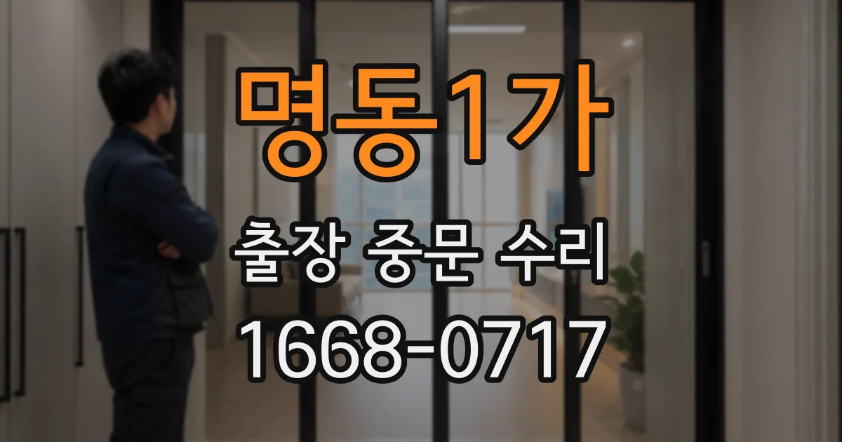 명동1가 출장 중문 수리
