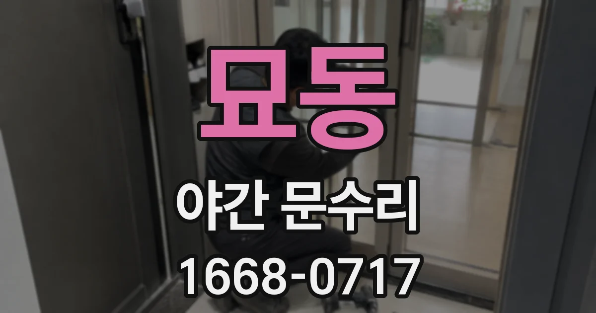 묘동 야간 문수리