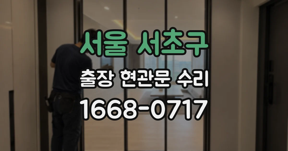 서울 서초구 출장 현관문 수리